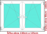 Dvojkrdlov okna OS+OS SOFT rka 130 a 135cm